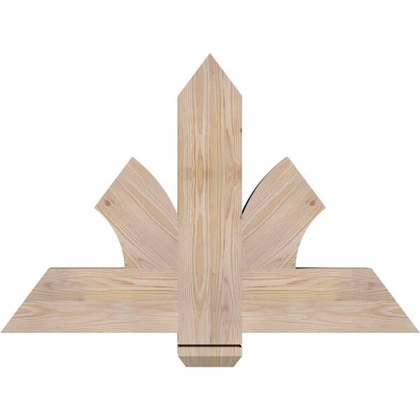 Ekena Millwork Redmond Smooth Timber Gable Bracket, Douglas Fir, 36"W x 24"H x 3 1/2"D x 5 1/2"F, 16/12 Pitch GBW036X24X0406RED00SDF - main